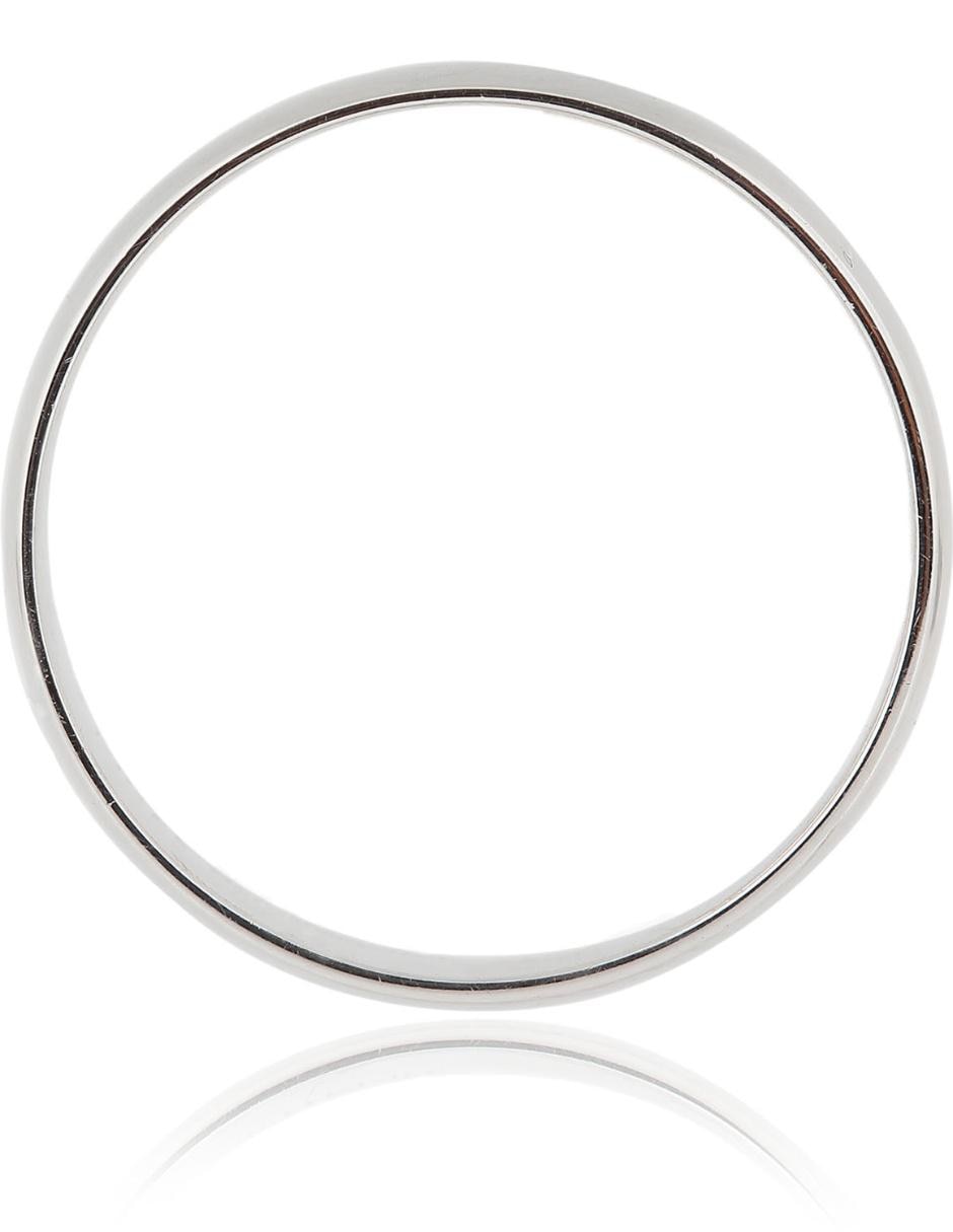 Argolla de oro blanco 14 k Redenta 8