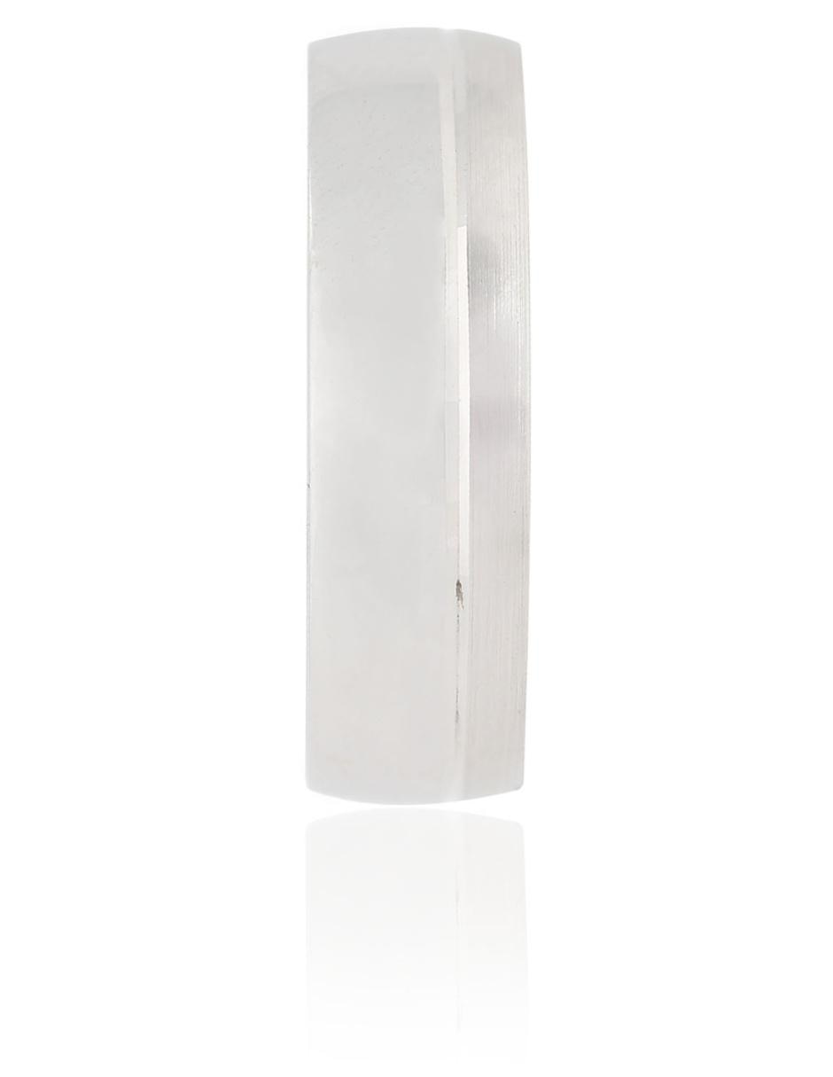 Argolla de oro blanco 14 k Redenta 9