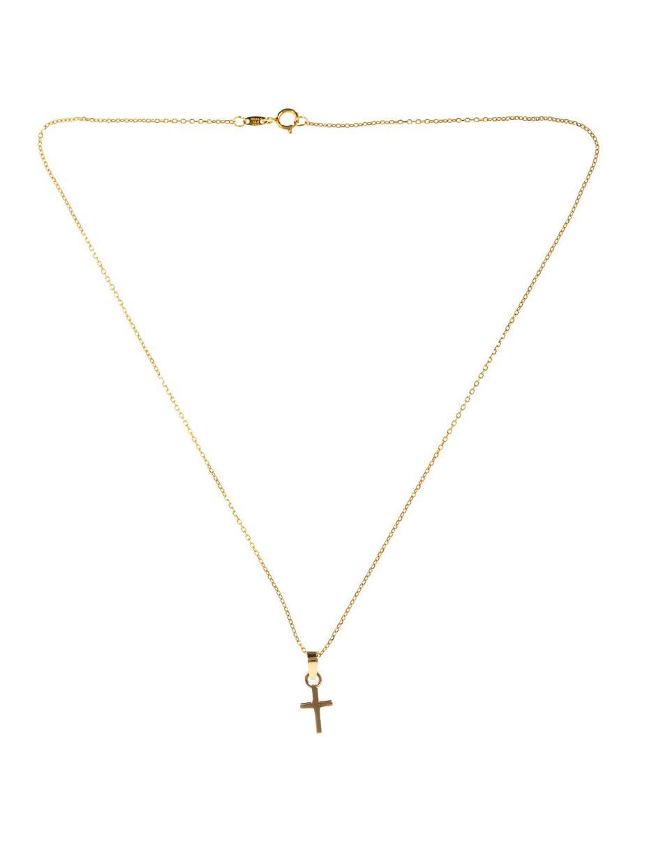 Dije de cruz de oro amarillo 14 K 2