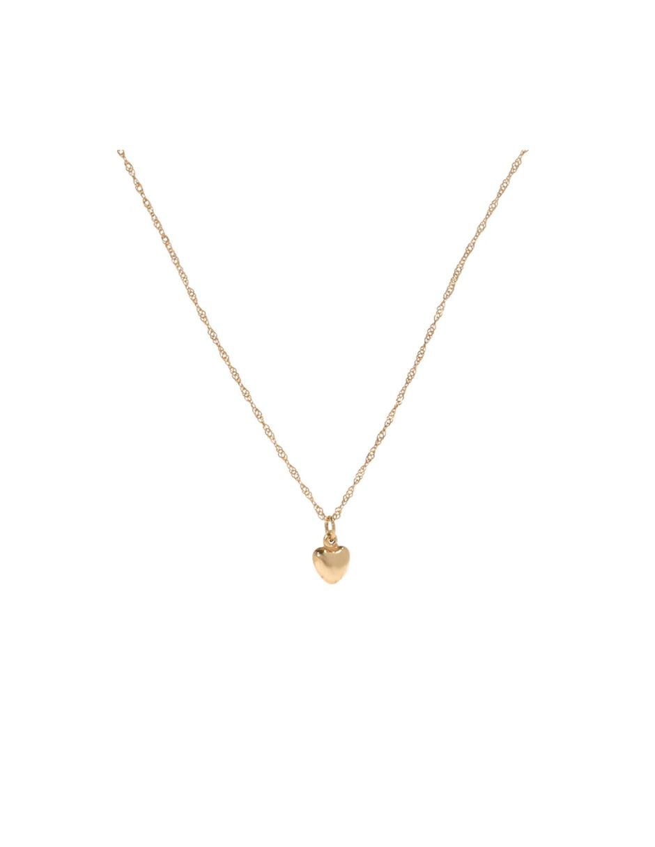 Dije de corazón de oro amarillo 14 K 2