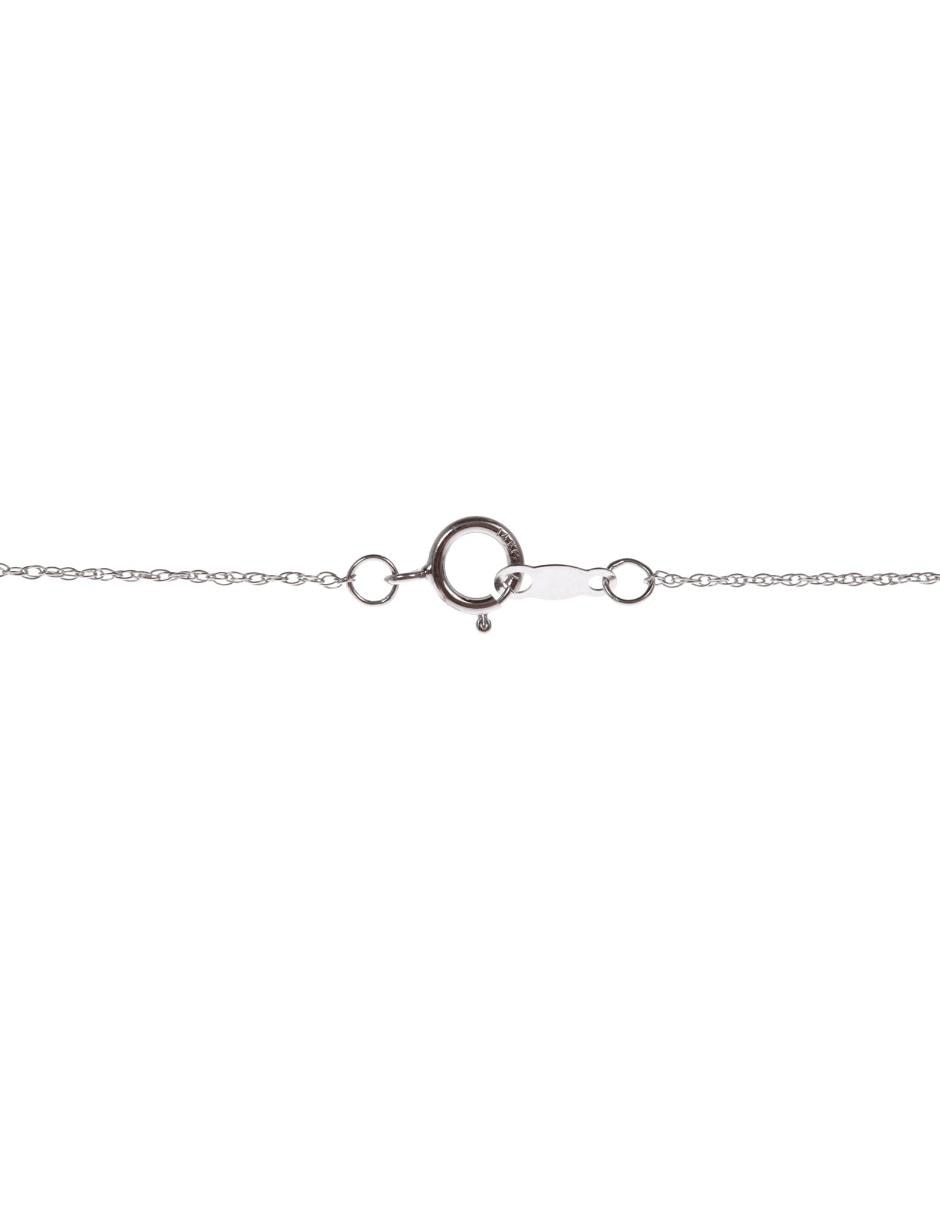 Colgante Y Dije redondo de oro blanco 14 K diamante