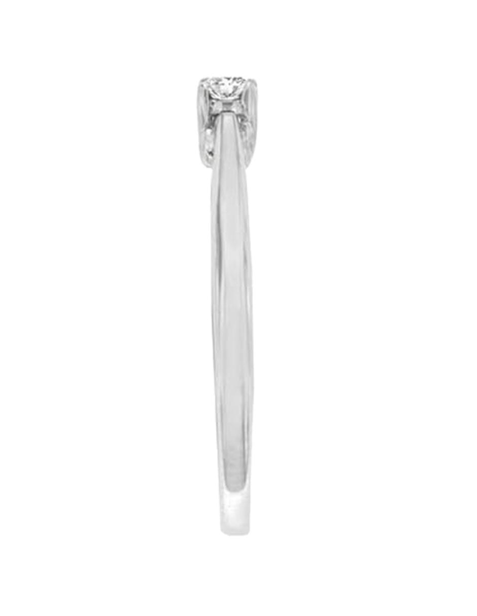 Solitario de oro blanco 14 k Athan diamante 5