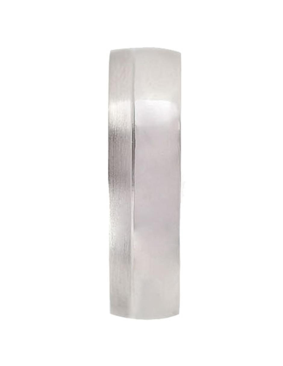 Argolla de oro blanco 14 k Georgina diamante 5