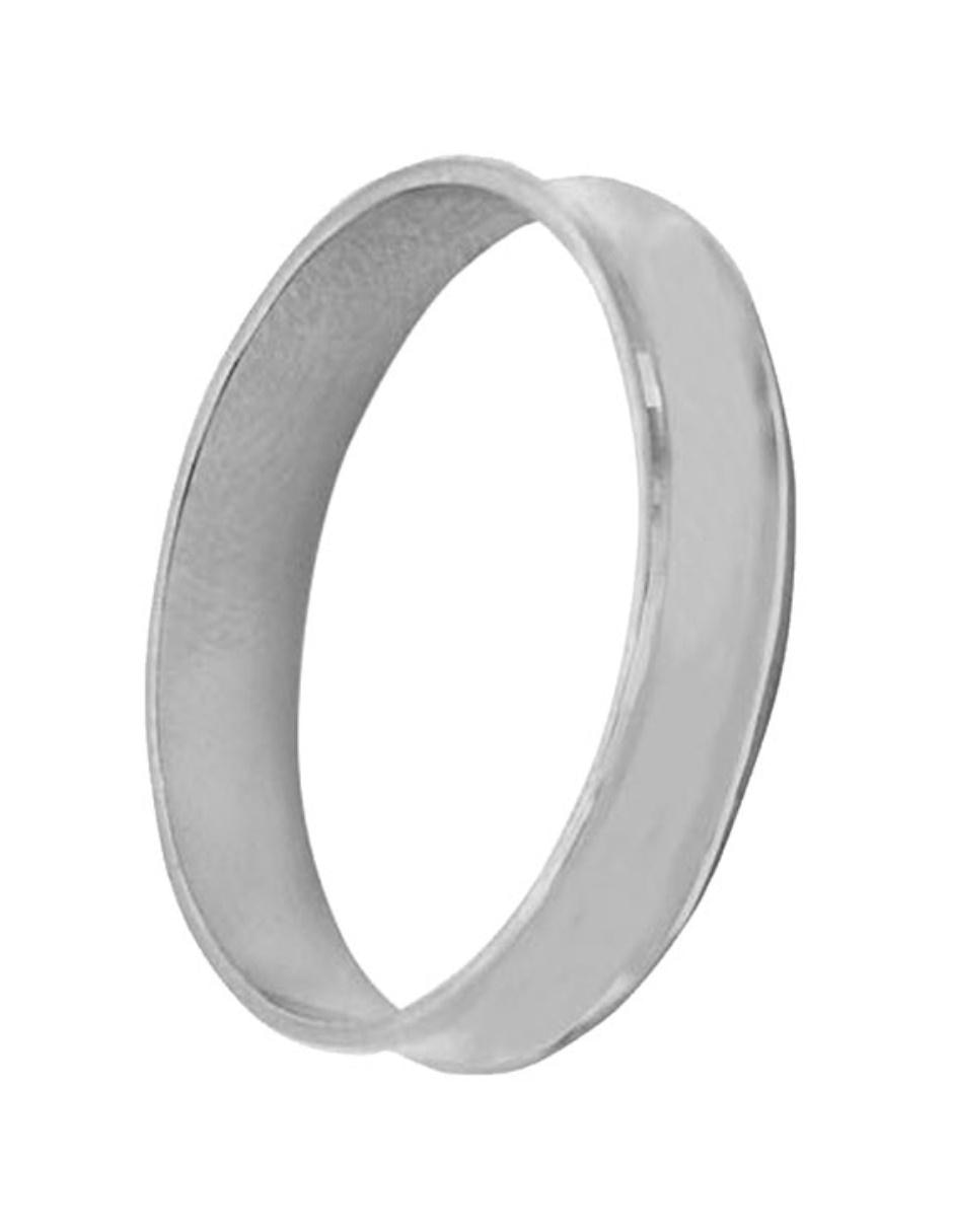 Argolla de oro blanco 14 k 2