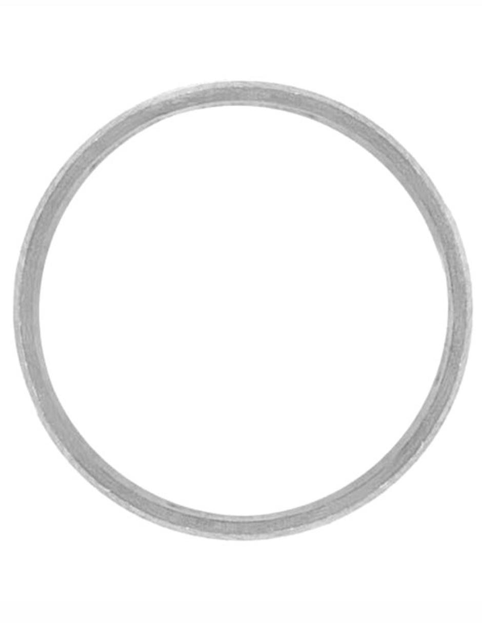 Argolla de oro blanco 14 k 5