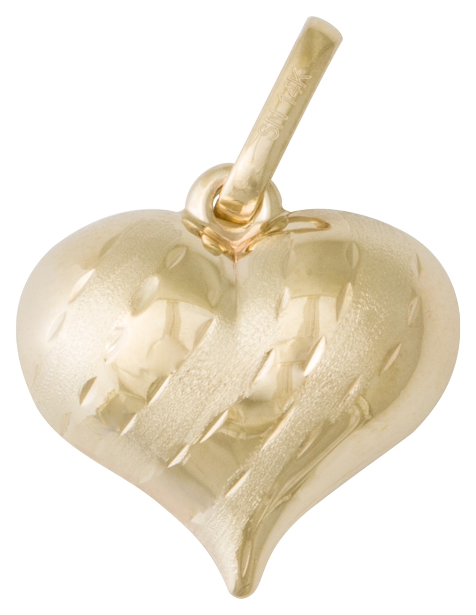 Dije de corazón de oro amarillo 14 K