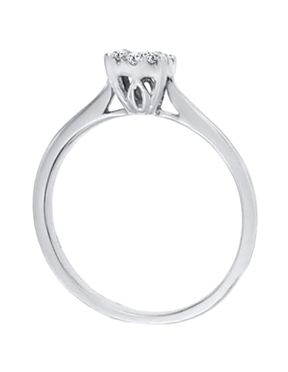 Solitario de oro blanco 14 k Sabina diamante 5