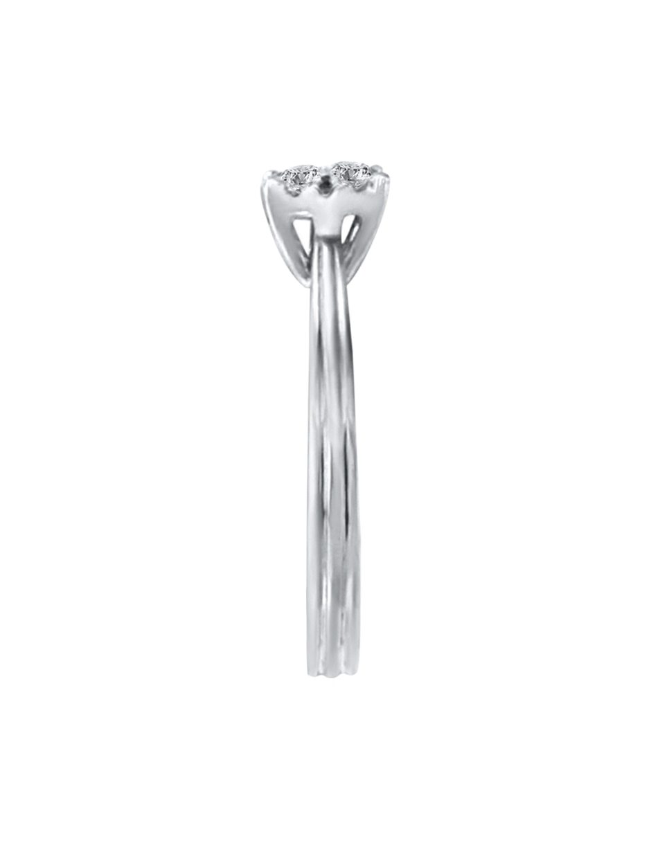 Solitario de oro blanco 14 k Sabina diamante 6