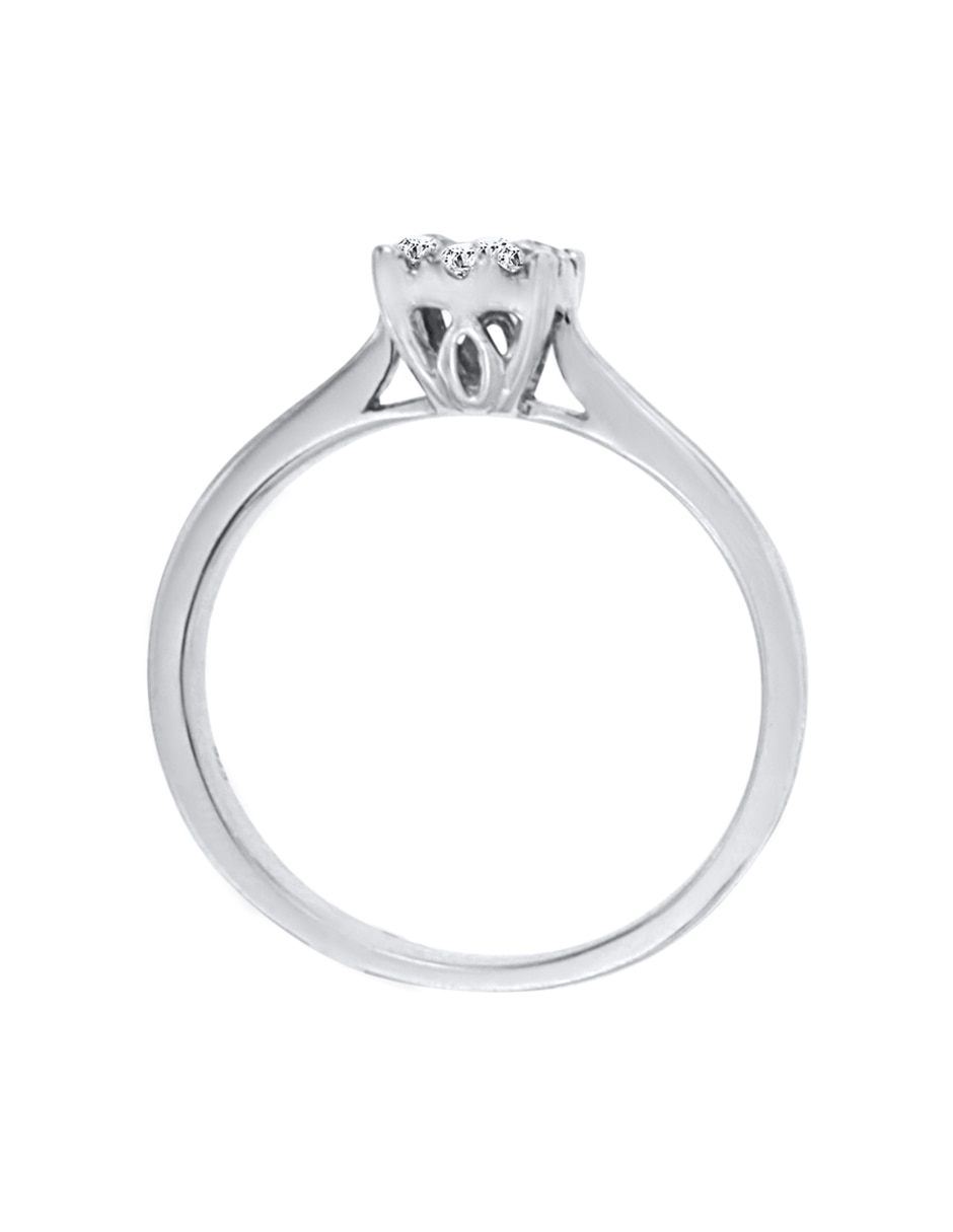Solitario de oro blanco 14 k Sabina diamante 8