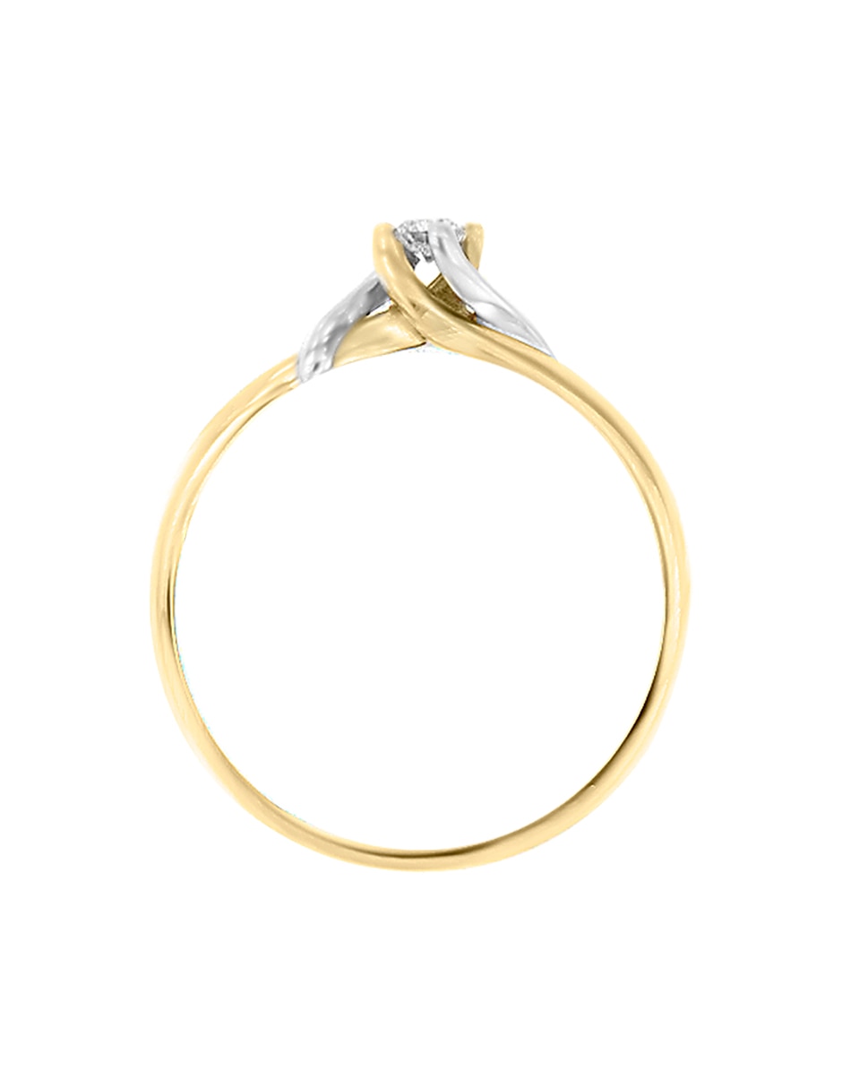 Solitario de oro 14 k Enya diamante 7