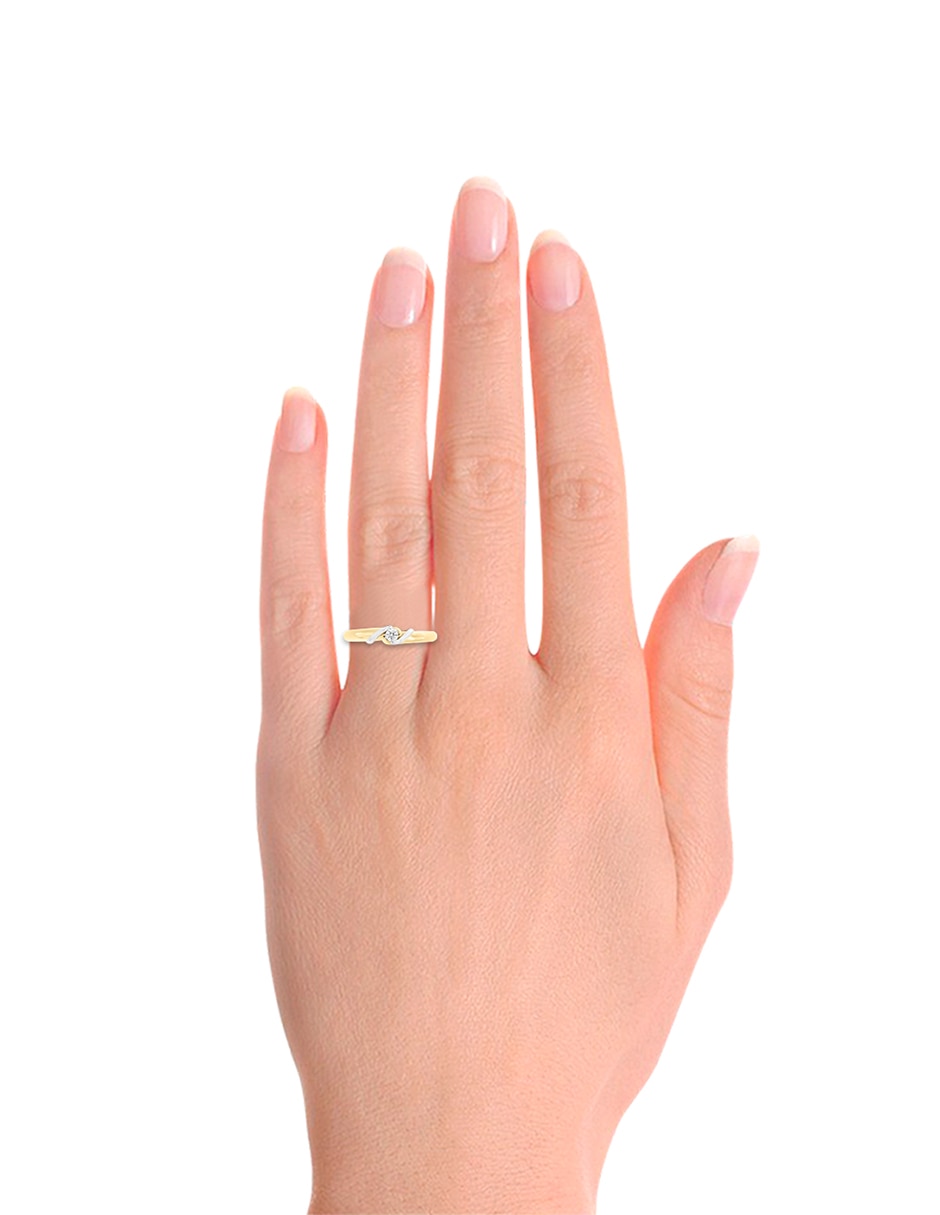 Solitario de oro 14 k Enya diamante 8