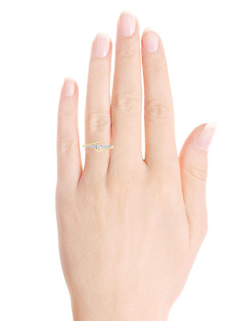Solitario de oro 14 k Amber diamante 14