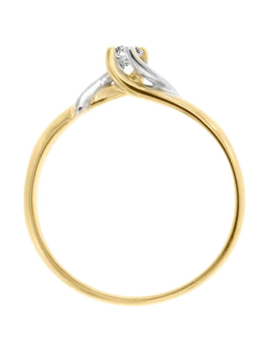 Solitario de oro 14 k Enya diamante 2