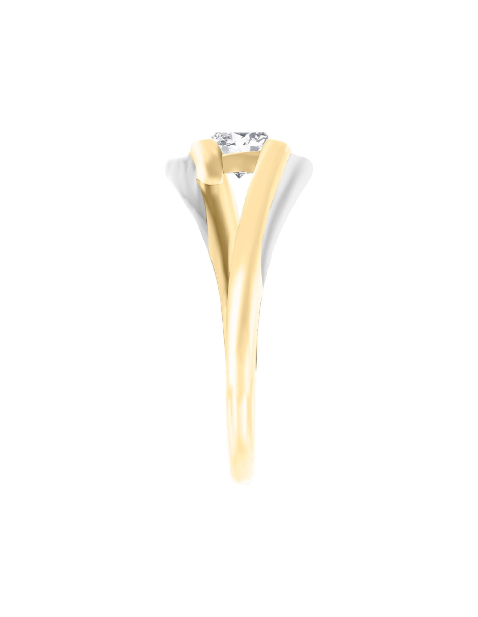 Solitario de oro 14 k Kenya diamante 10