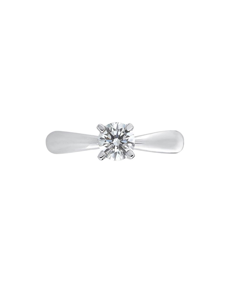 Solitario de oro blanco 18 k Miloro diamante