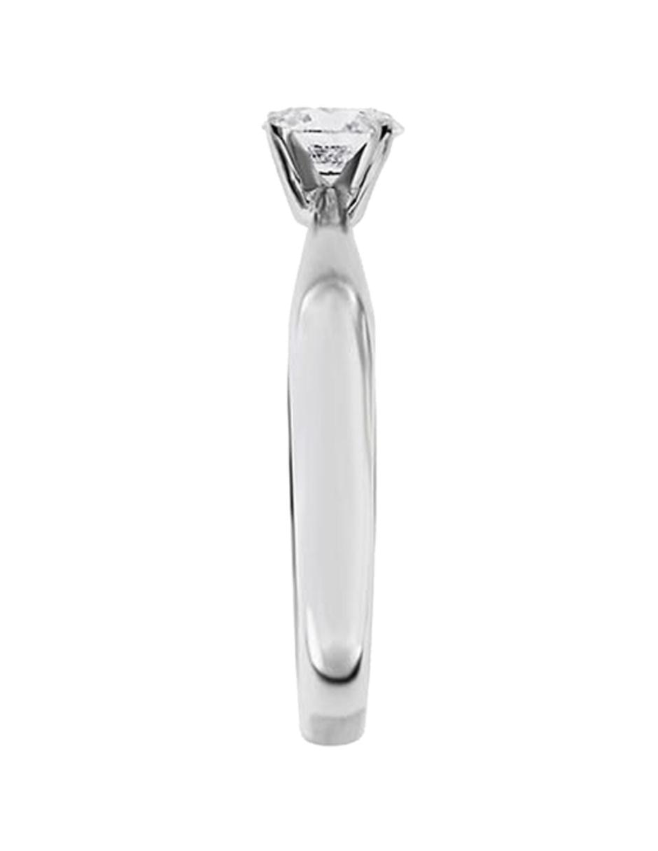 Solitario de oro blanco 18 k Miloro diamante 5