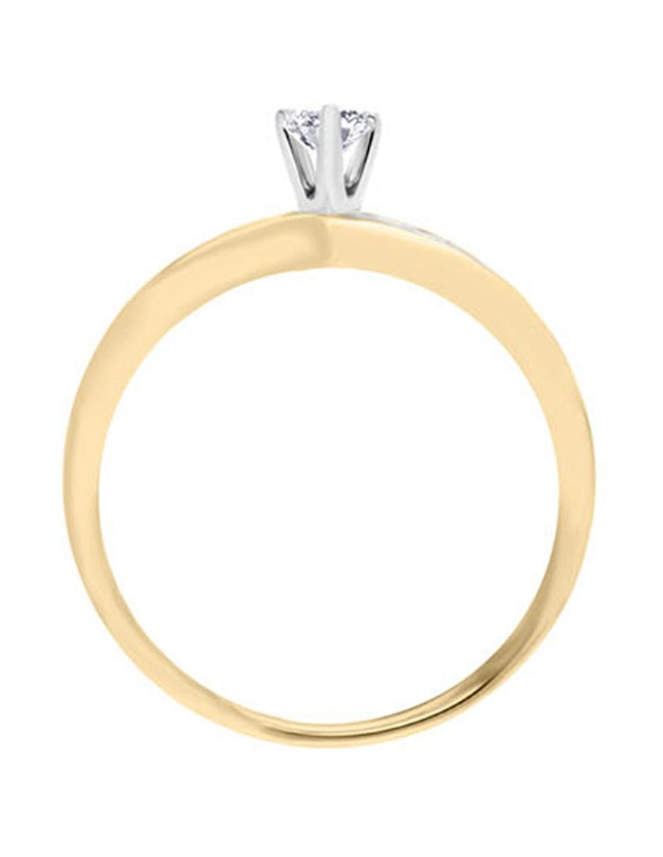 Solitario de oro 14 k Union diamante 2