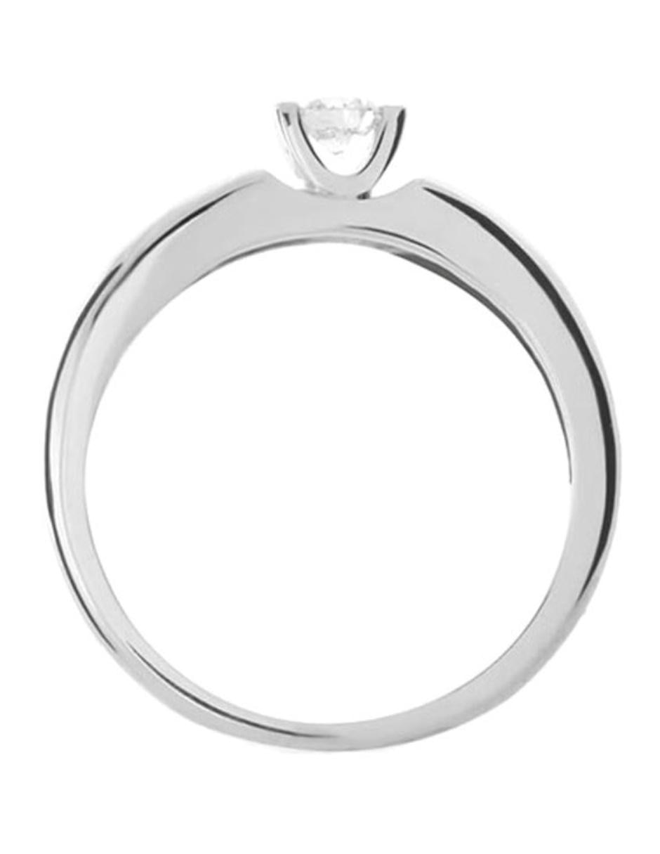 Solitario de oro blanco 14 k diamante 2