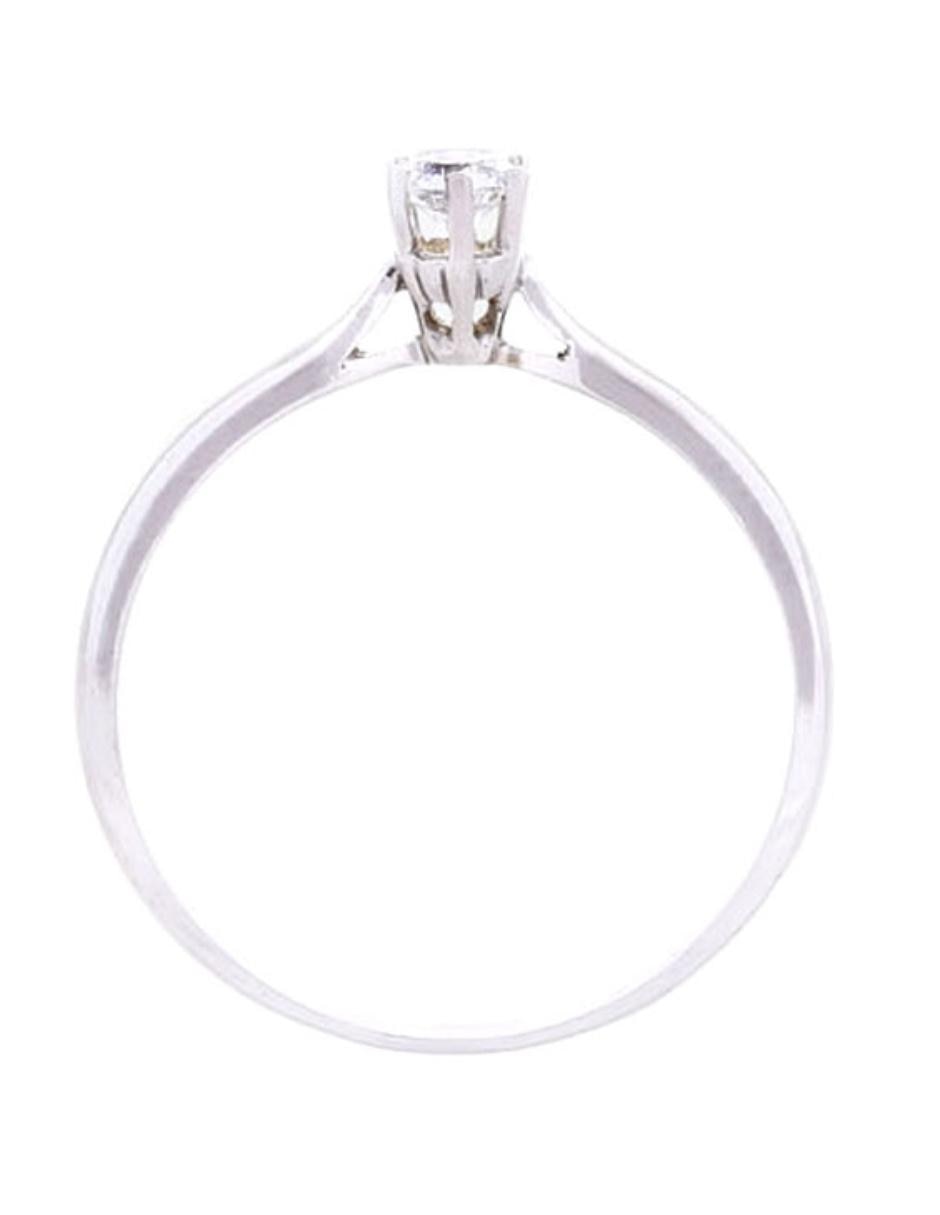 Solitario de oro blanco 14 k diamante 2