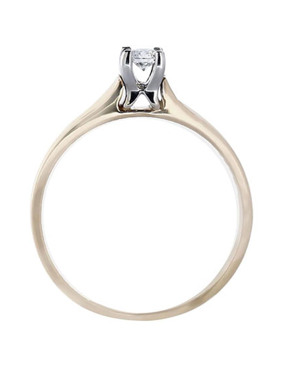 Solitario de oro 14 k diamante 2