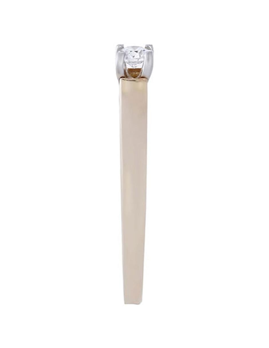 Solitario de oro 14 k diamante 6