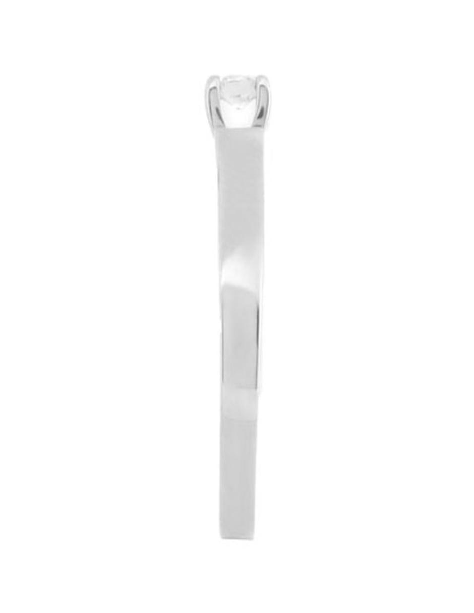Solitario de oro blanco 14 k diamante 6
