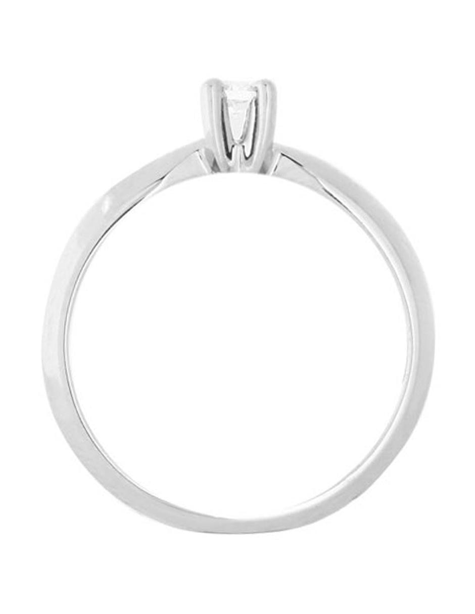 Solitario de oro blanco 14 k diamante 5