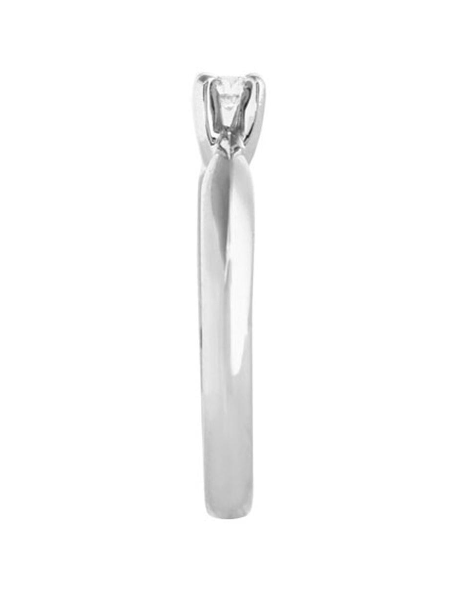 Solitario de oro blanco 14 k diamante 9