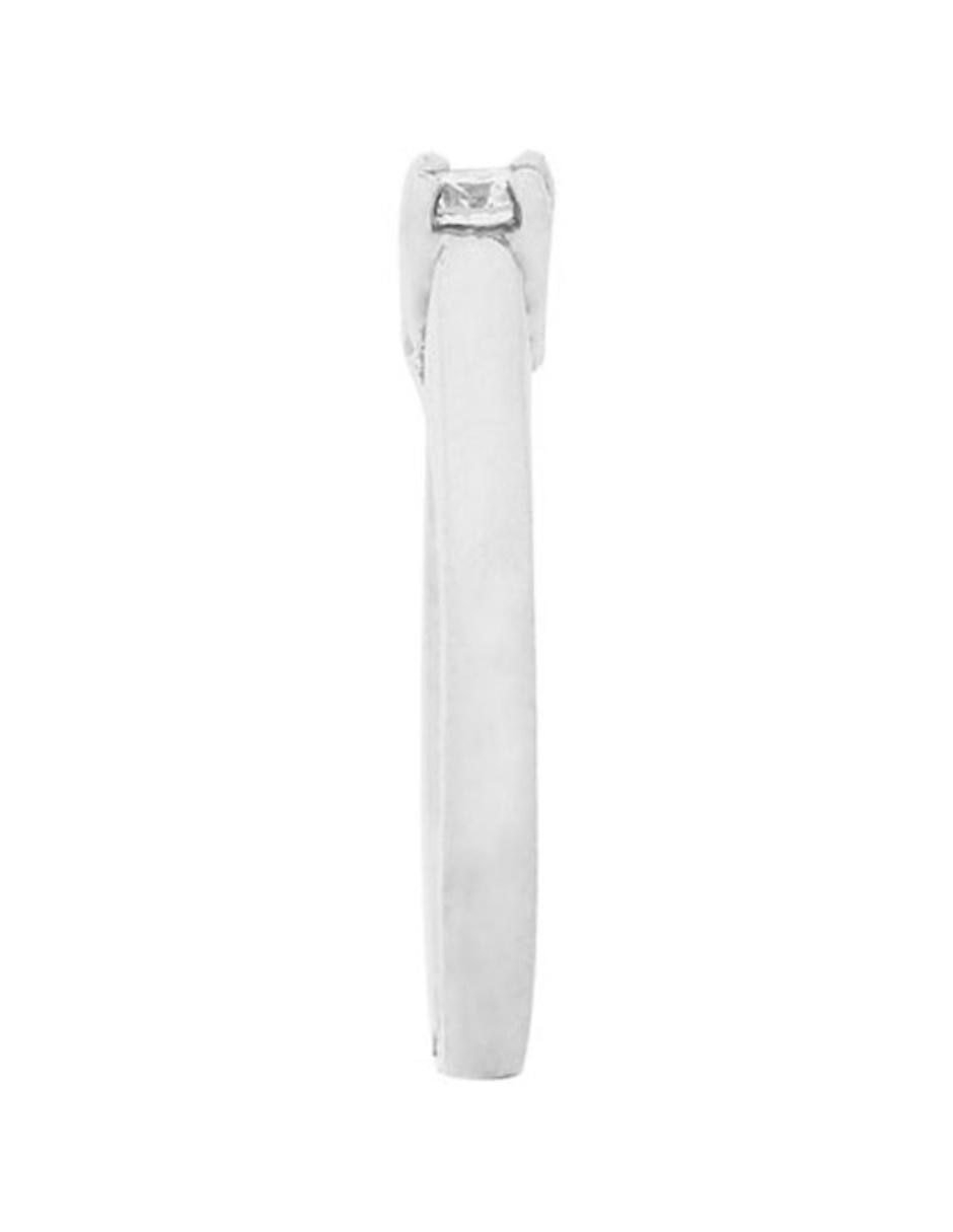 Solitario de oro blanco 14 k diamante 6