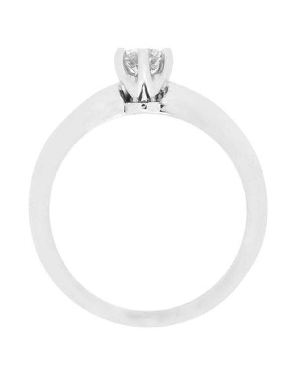 Solitario de oro blanco 14 k diamante 2
