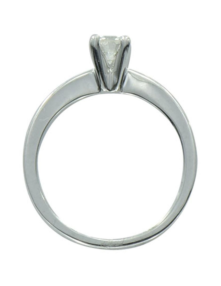 Solitario de oro blanco 14 k diamante 2