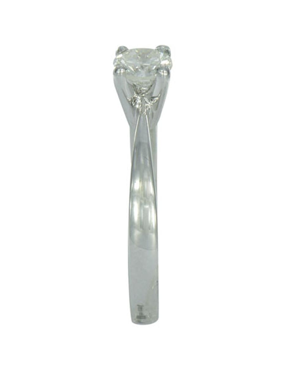 Solitario de oro blanco 14 k diamante 5