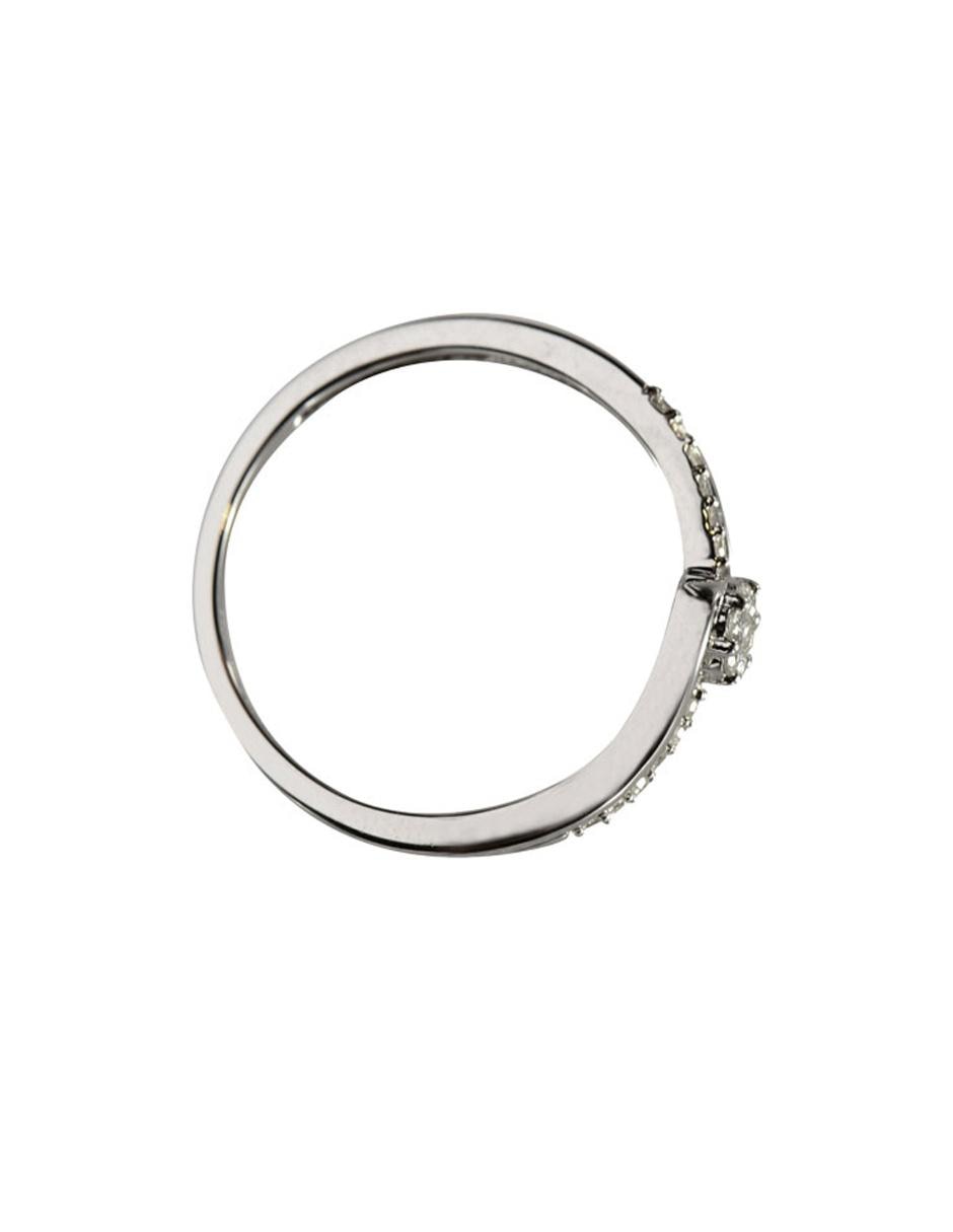 Solitario de oro blanco 14 k diamante 2