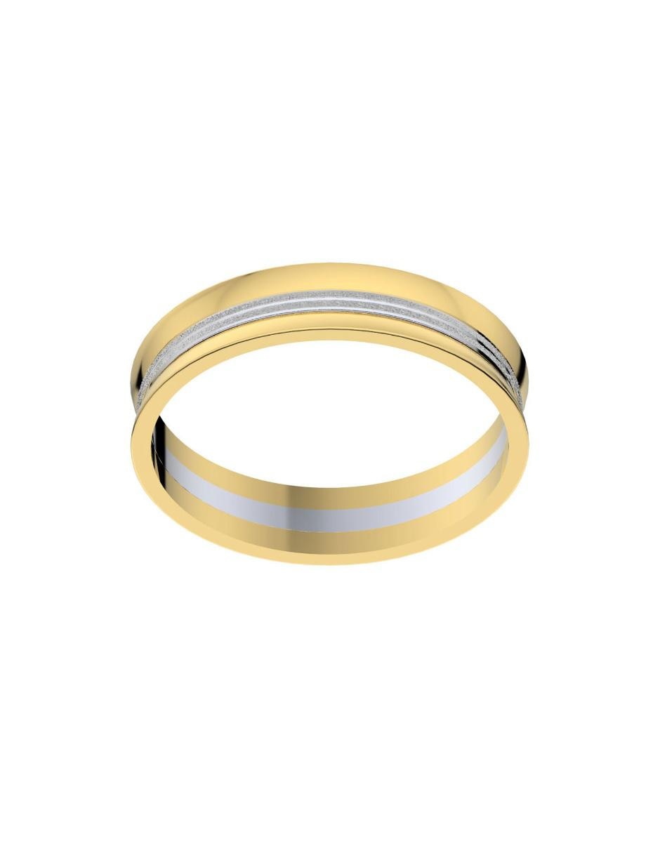 Anillo 14 k de oro amarillo brillante 5
