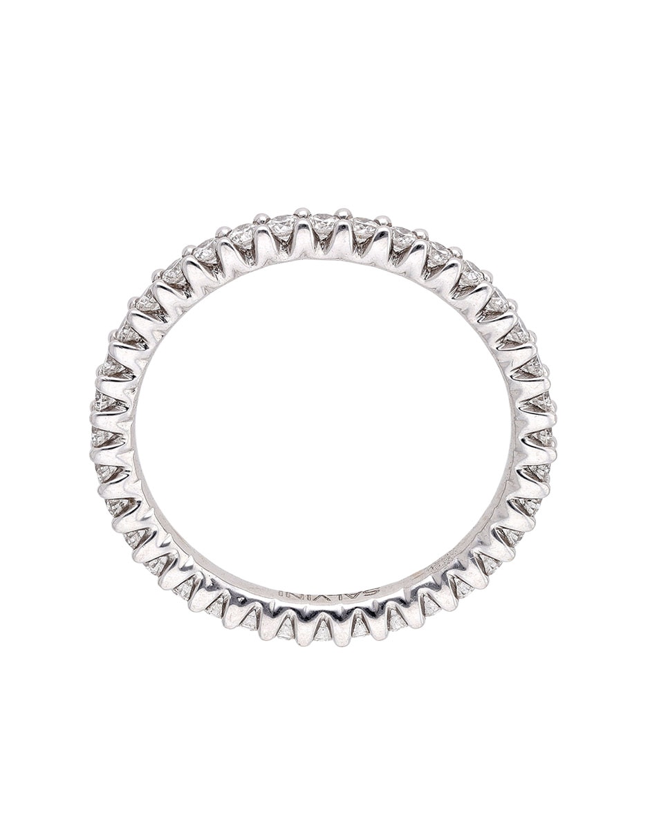 Anillo 18 k de oro diamante pavé 2