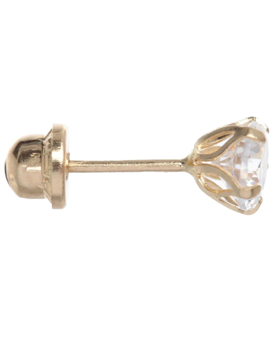 Broqueles de oro con acabado pavé zirconia 2