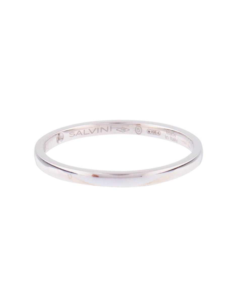Argolla de oro blanco 18 k