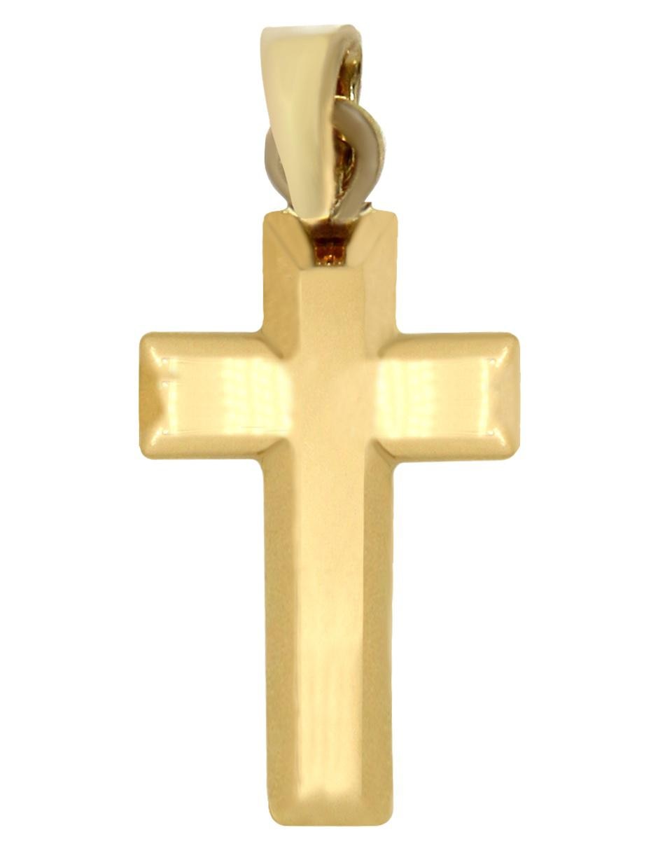 Dije de cruz de oro amarillo 14 K