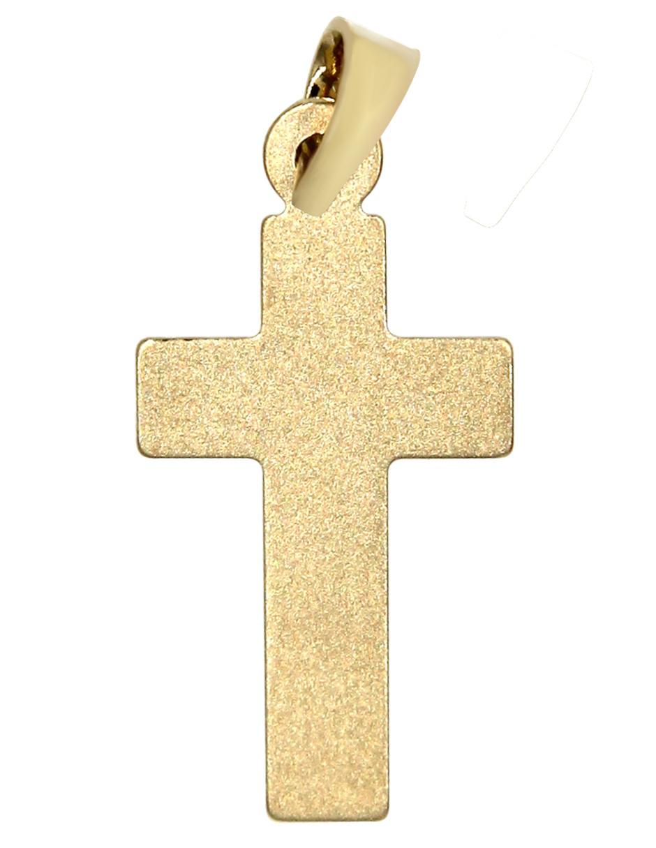 Dije de cruz de oro amarillo 14 K 2