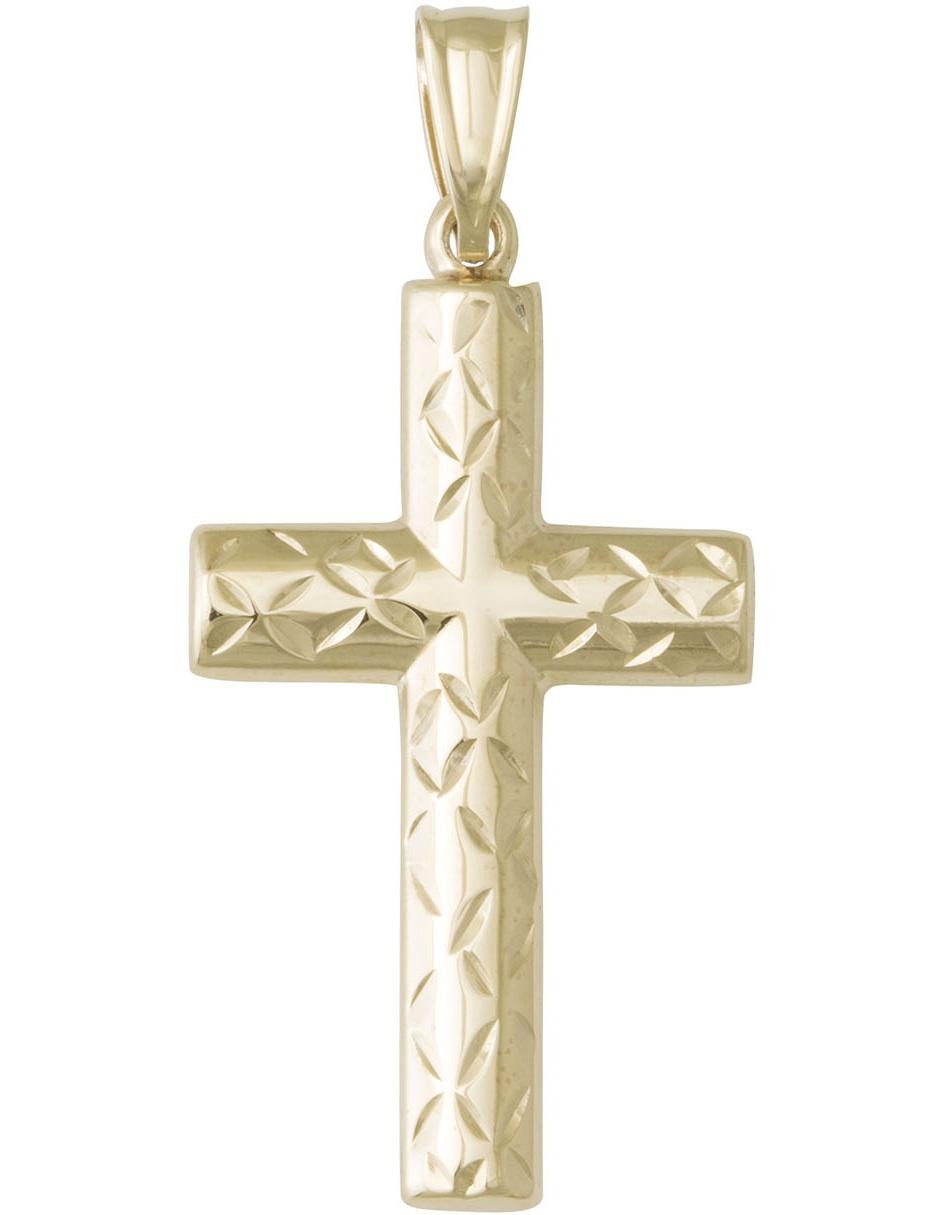 Dije de cruz de oro amarillo 14 K