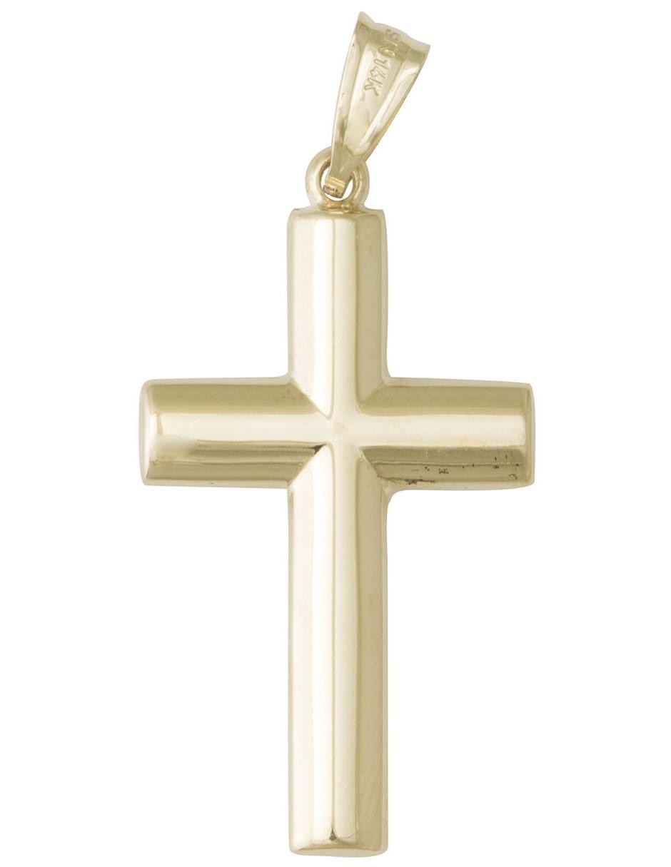 Dije de cruz de oro amarillo 14 K 3