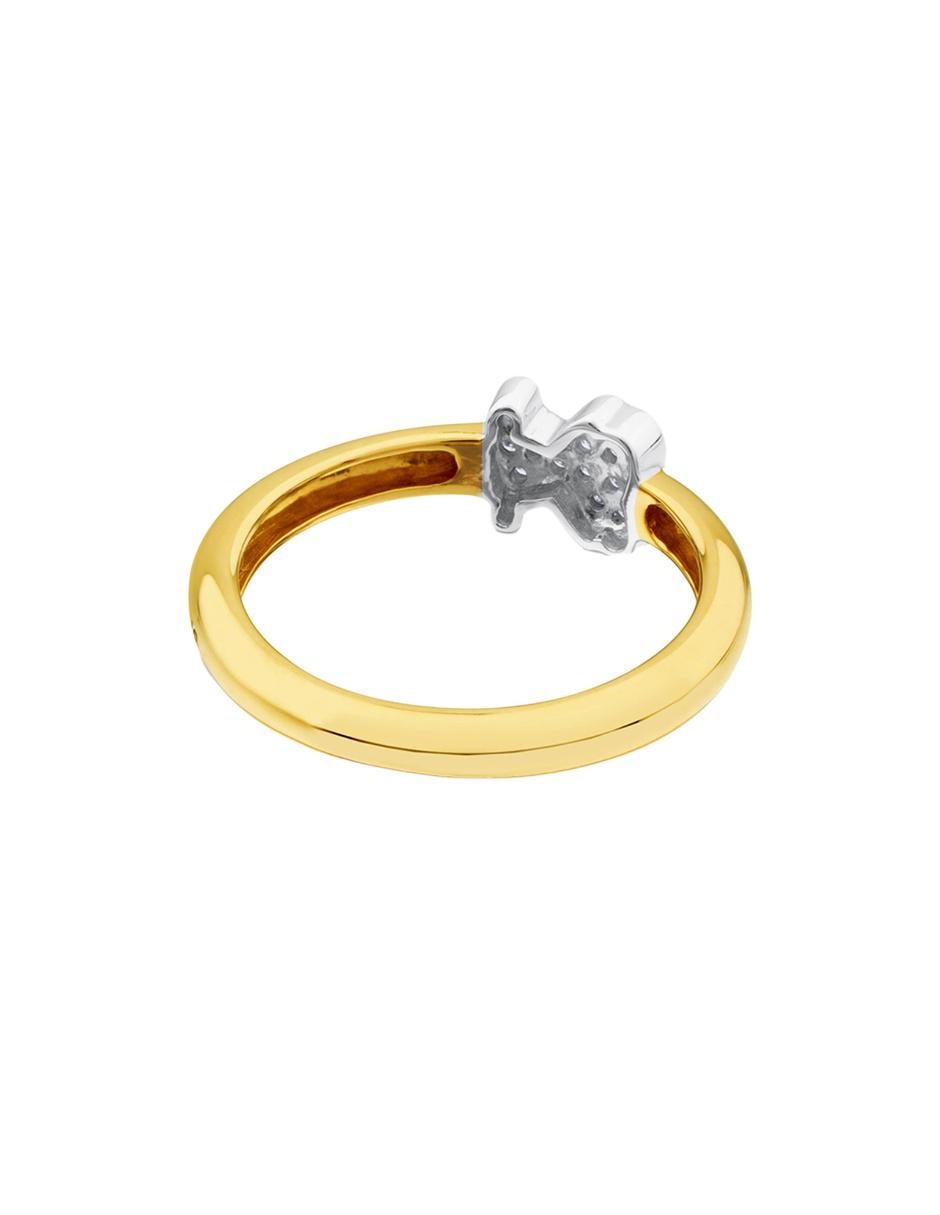 Anillo de moño Gen 18 k de oro diamante brillante 6