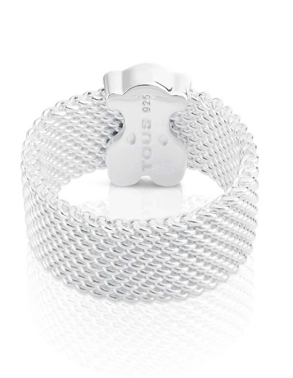 Anillo de oso Icon Mesh P 925 de plata brillante 5