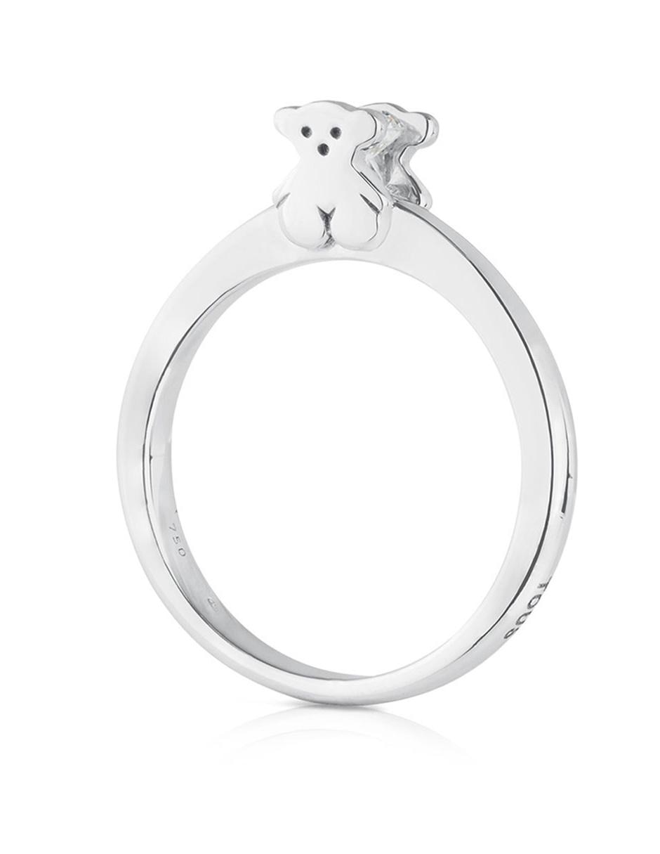Anillo de oso Sweet Diamonds 18 k de oro blanco diamante pavé 3