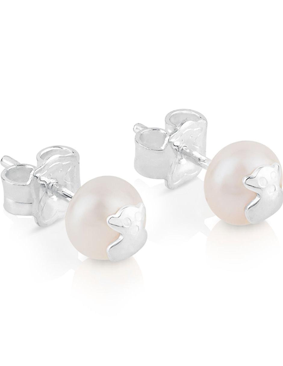 Broqueles de plata P 925 con acabado lustre perla 4