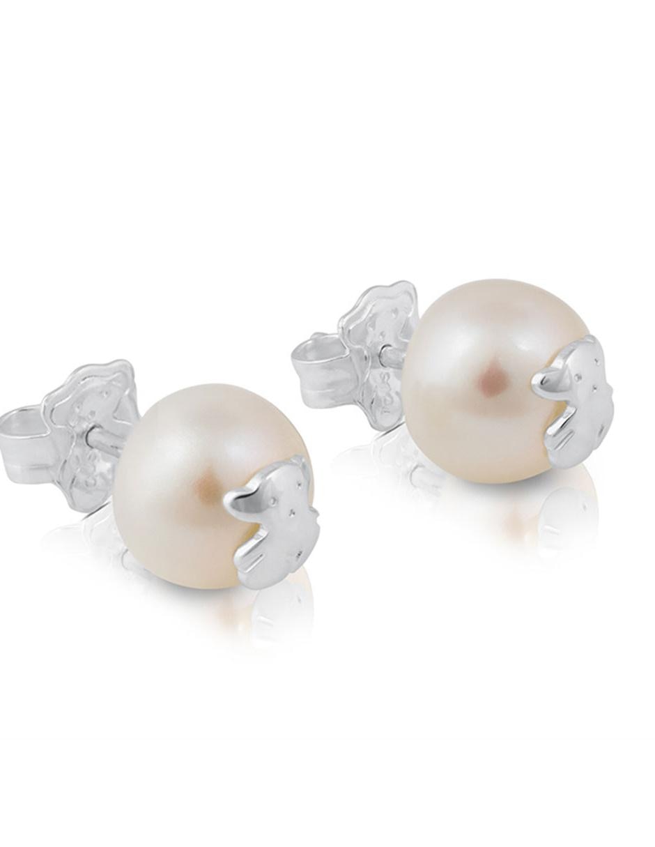Broqueles de plata P 925 con acabado lustre perla 4