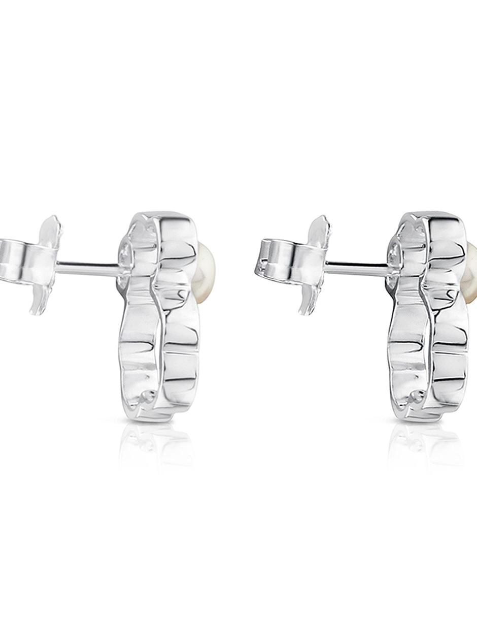Broqueles de plata P 925 con acabado lustre perla 2