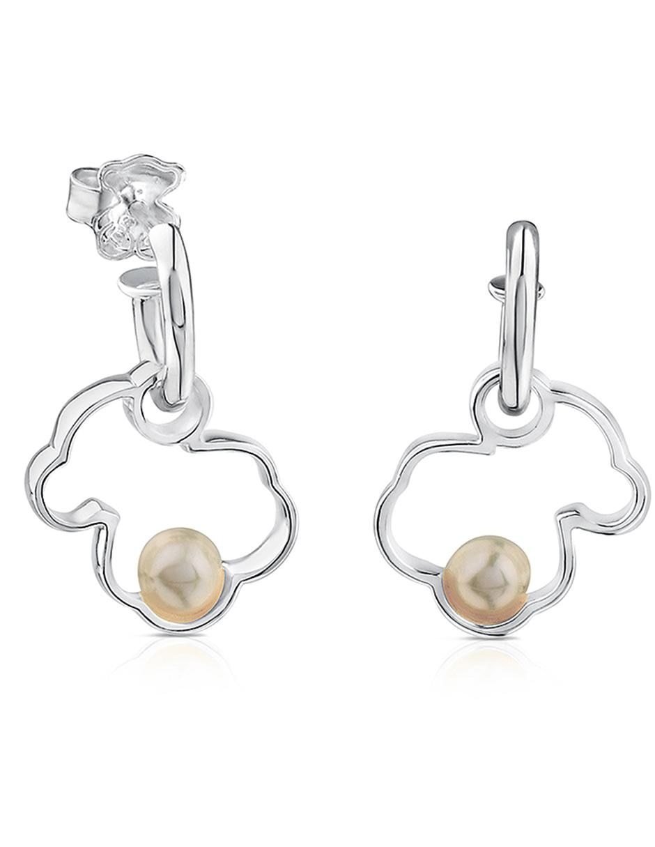 Tous Basics Tous Aros Perla Super Power Pendientes Tous Plata