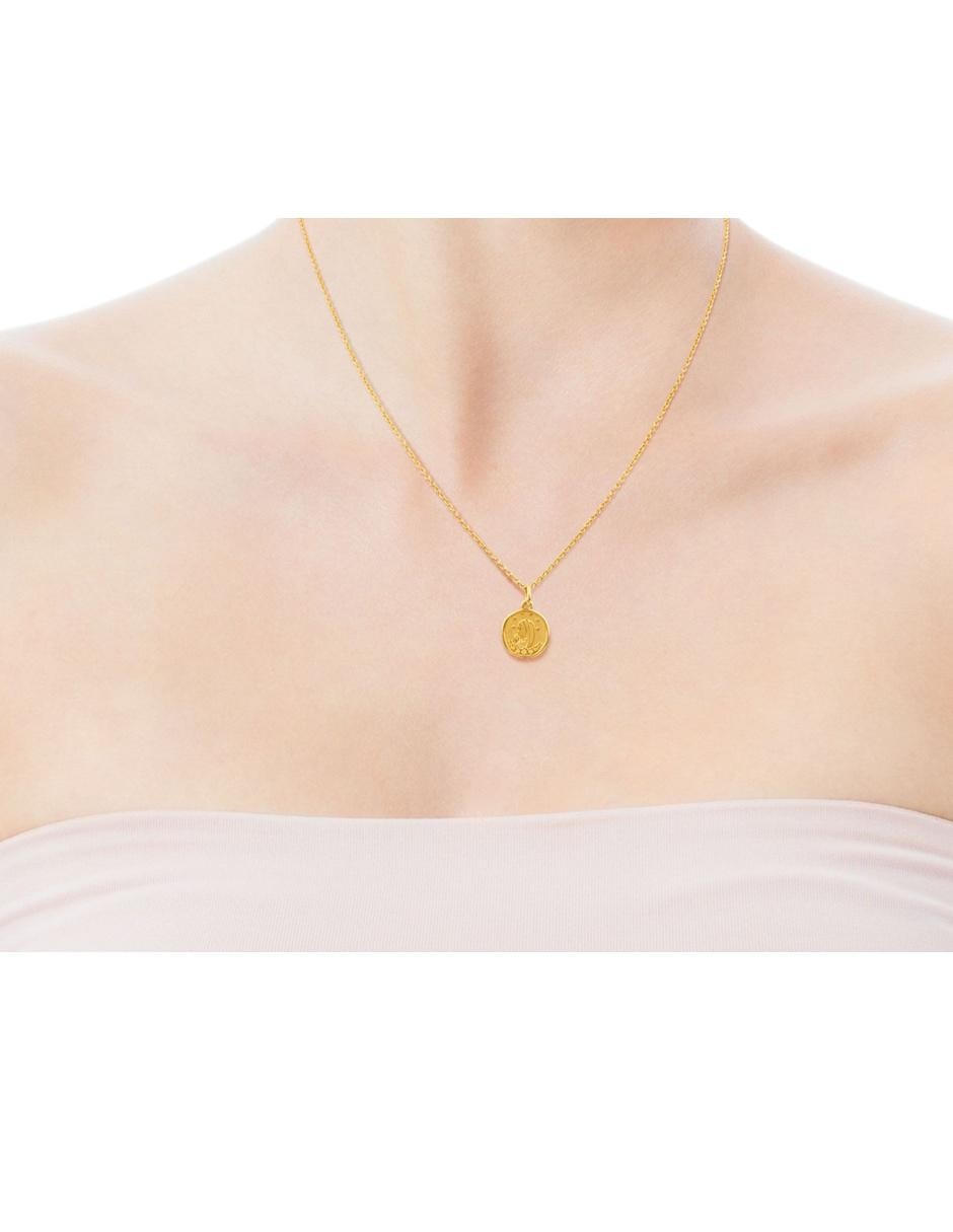 Colgante de oro 18 k Devoción texturizado 4