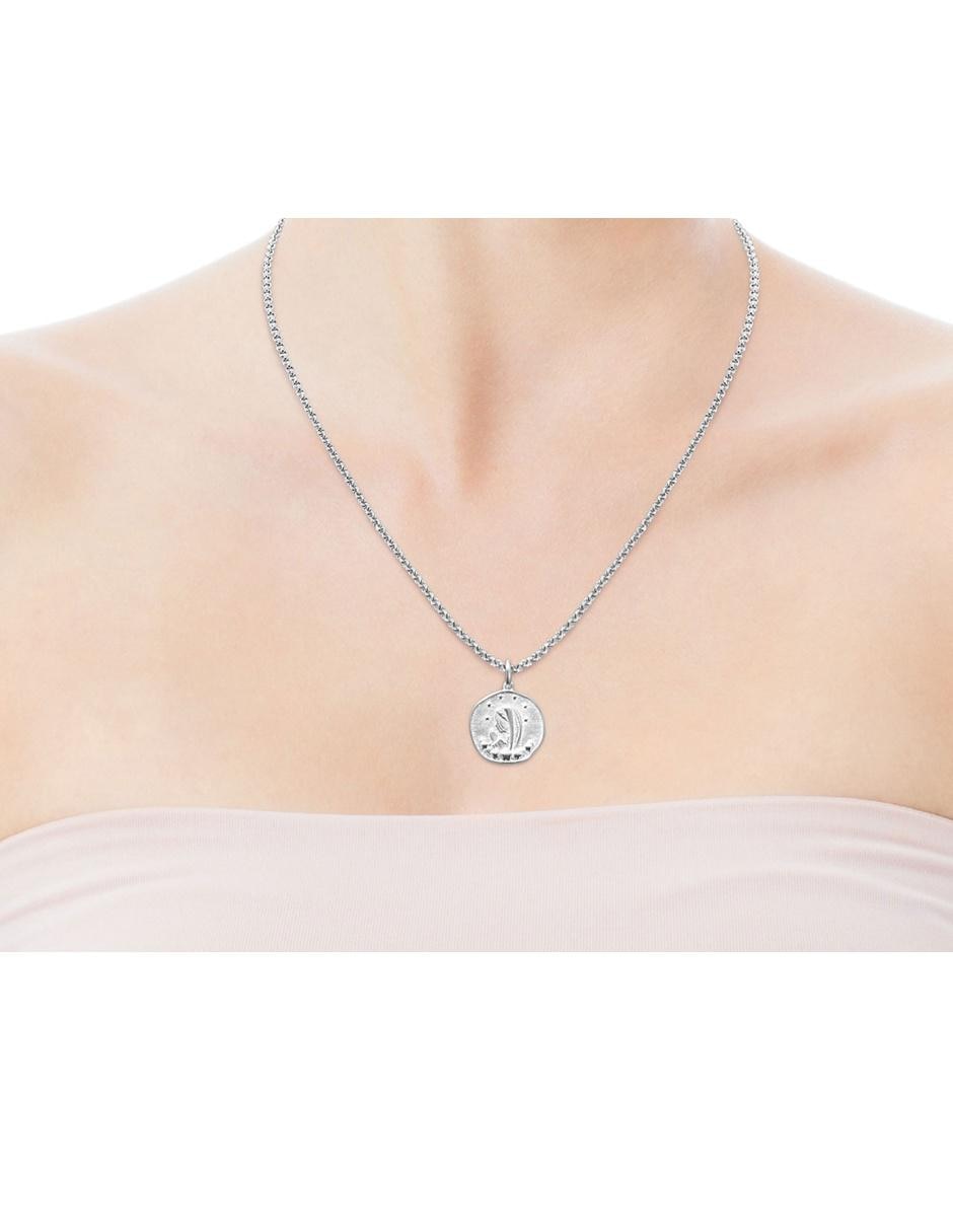 Dije de plata P925 Devoción texturizado 4